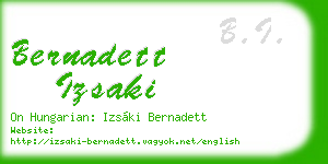 bernadett izsaki business card
