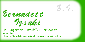 bernadett izsaki business card